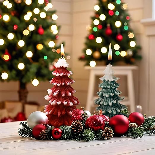 Scented Christmas Tree Wax Candles
